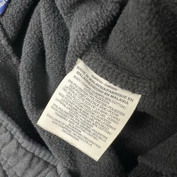 Nike Black White Mens Large Mini Swoosh Club Fleece Tapered Jogger Sweatpants - Picture 4 of 12